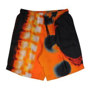 Dries Van Noten Mens Piperi Len Lye Print Shorts 46 S Orange Black Viscose Swim